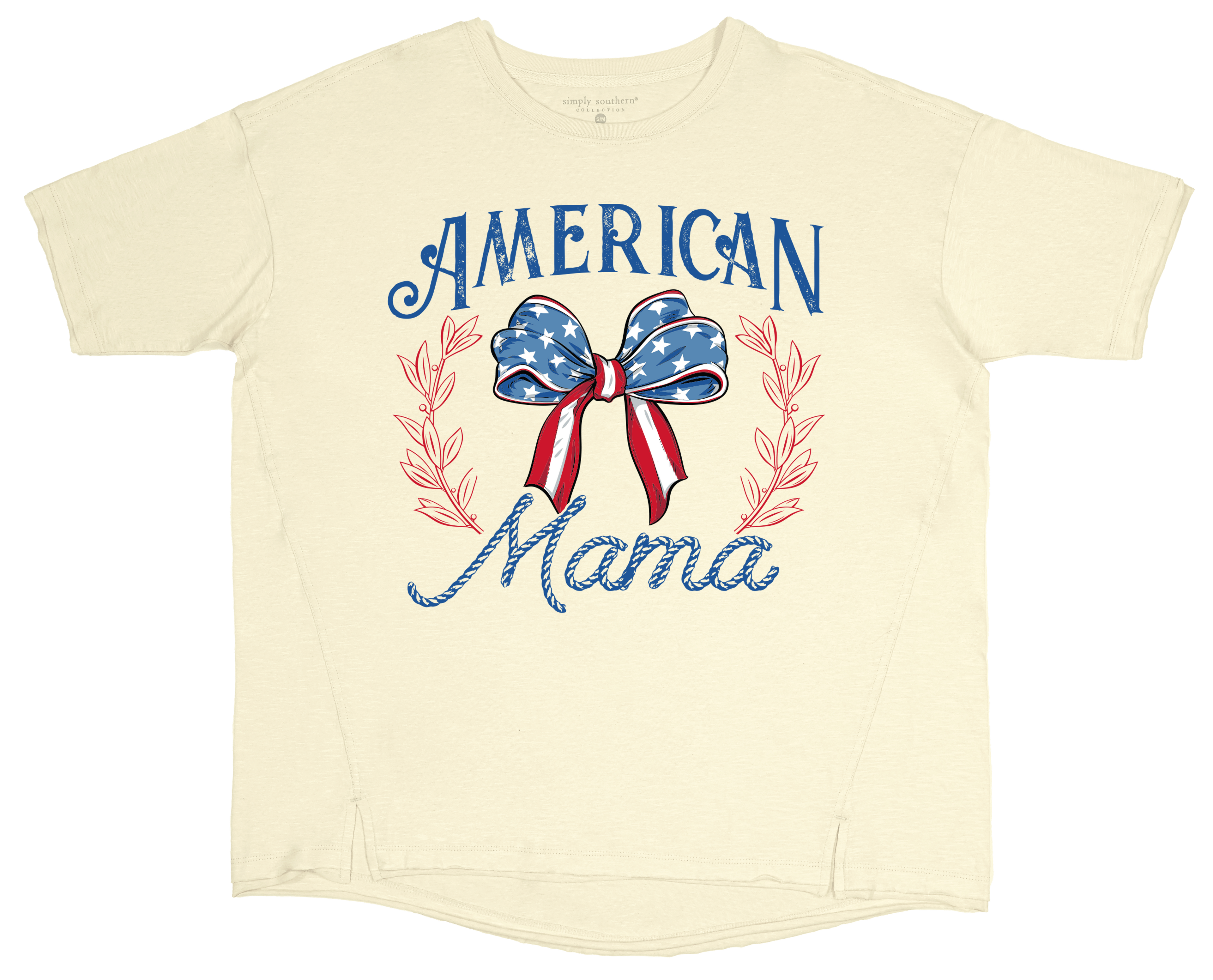 Simply Southern American Mama Beach Boxy Oversized - Adult & Kids T-Shirts, Sweatshirts & Hoodies apparel design preview 2