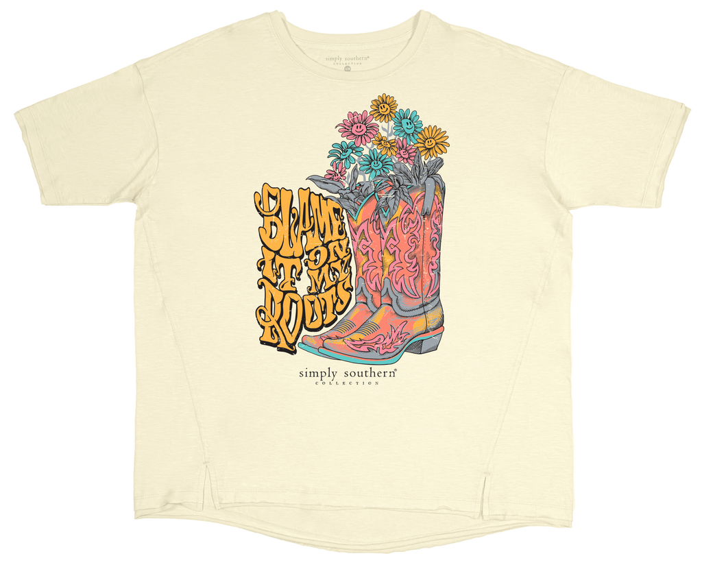 Simply Southern My Roots Boots Boxy Oversized - Adult & Kids T-Shirts, Sweatshirts & Hoodies apparel design preview 2