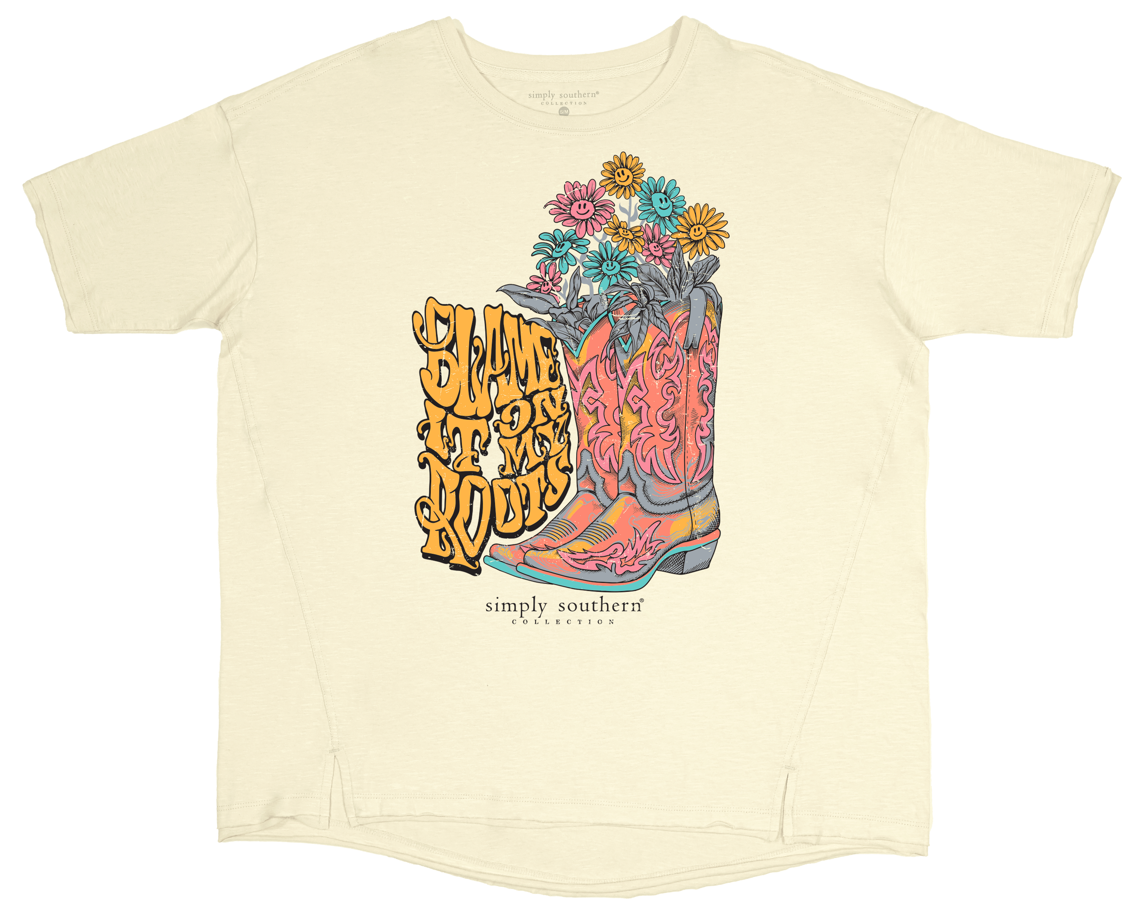 Simply Southern My Roots Boots Boxy Oversized - Adult & Kids T-Shirts, Sweatshirts & Hoodies apparel design preview 2