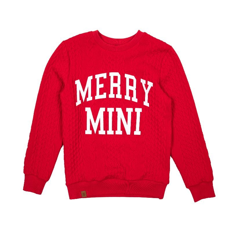 Simply Southern Merry Mama Mini Braid Holiday Sweater - Adult & Kids T-Shirts, Sweatshirts & Hoodies apparel design preview 2