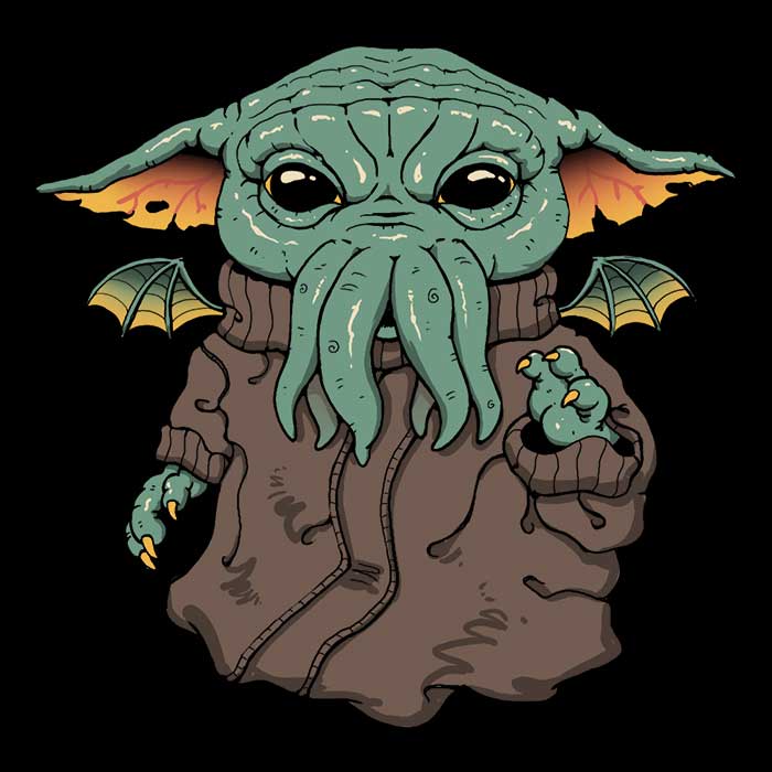 Baby Cthulhu Coasters - Adult & Kids T-Shirts, Sweatshirts & Hoodies apparel design preview 1