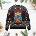 Jason, skeleton and pumpkin halloween Christmas sweater product image 2