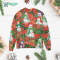 Merry Xmas snowman leaves Christmas sweater product image 2
