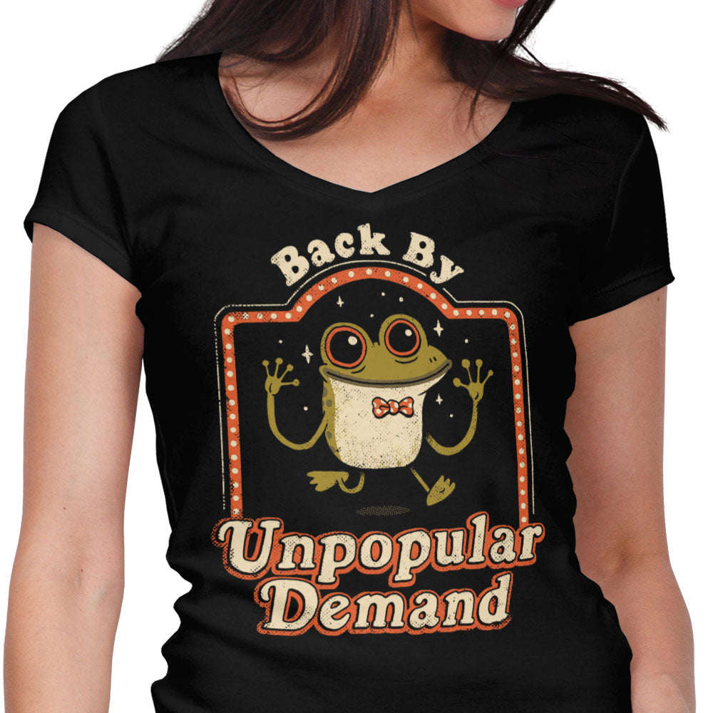 Back by Unpopular Demand Women's V-Neck - Adult & Kids T-Shirts, Sweatshirts & Hoodies apparel design preview 1