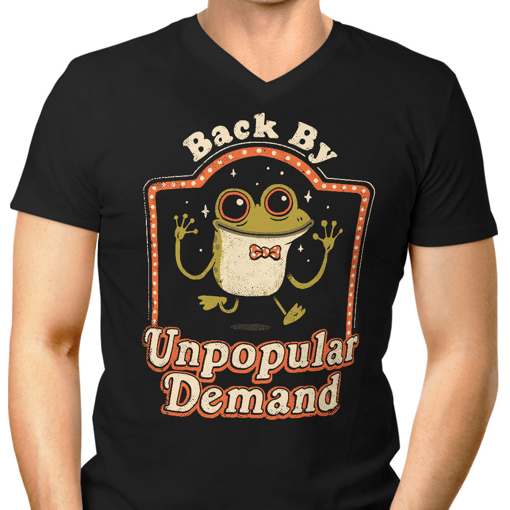 Back by Unpopular Demand Men's V-Neck - Adult & Kids T-Shirts, Sweatshirts & Hoodies apparel design preview 1