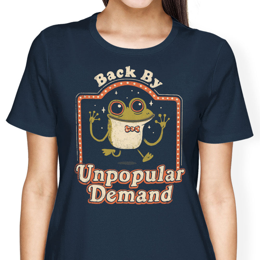 Back by Unpopular Demand Women's Apparel - Adult & Kids T-Shirts, Sweatshirts & Hoodies apparel design preview 2