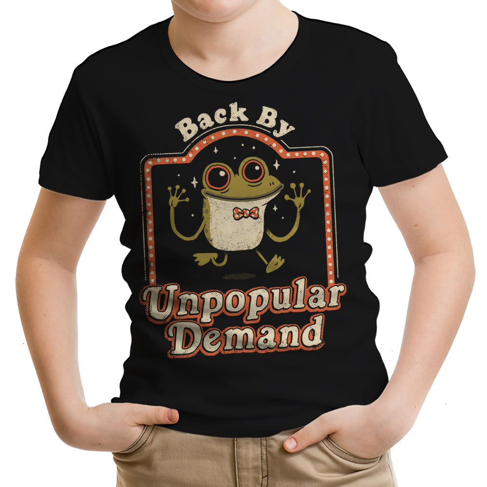 Back by Unpopular Demand Youth Apparel - Adult & Kids T-Shirts, Sweatshirts & Hoodies apparel design preview 1