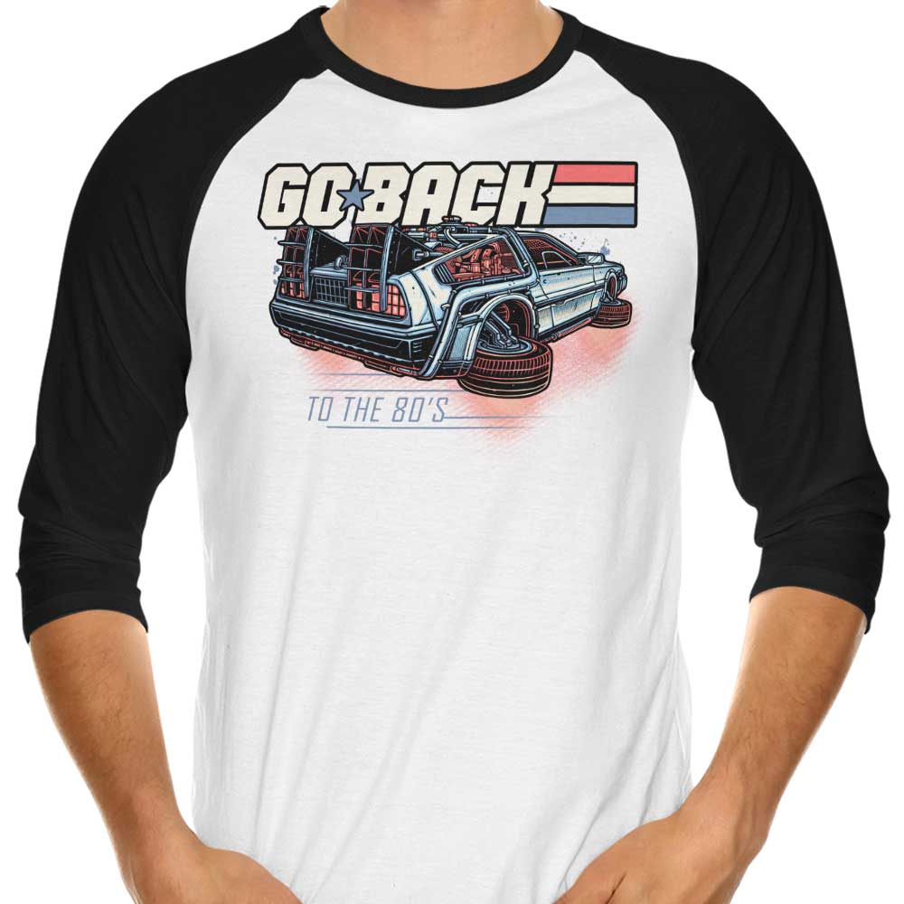 Back to the 80's 3/4 Sleeve Raglan - Adult & Kids T-Shirts, Sweatshirts & Hoodies apparel design preview 1