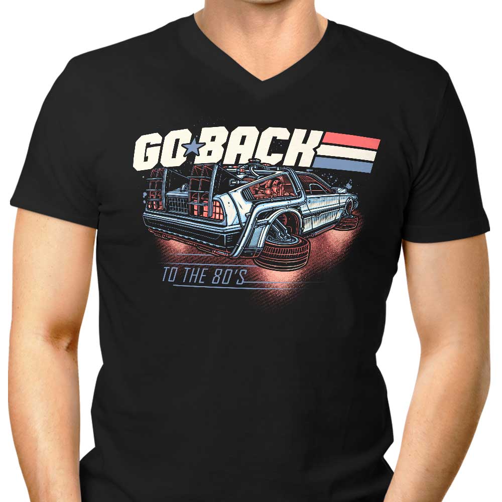 Back to the 80's Men's V-Neck - Adult & Kids T-Shirts, Sweatshirts & Hoodies apparel design preview 1