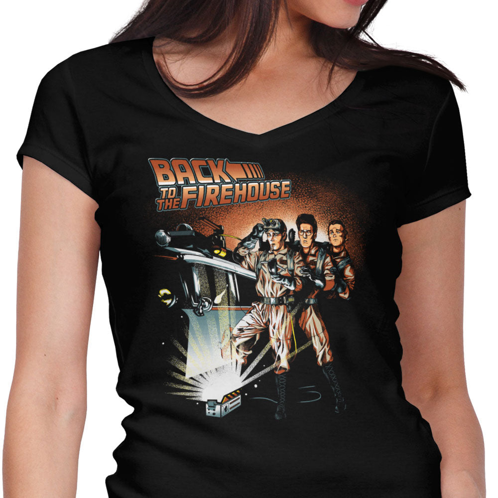 Back to the Firehouse Women's V-Neck - Adult & Kids T-Shirts, Sweatshirts & Hoodies apparel design preview 1