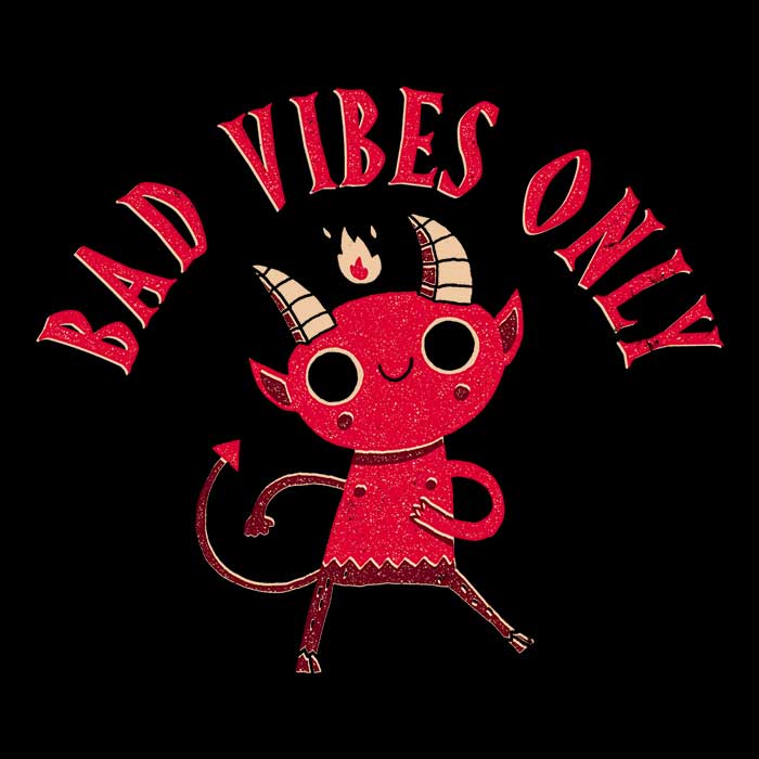 Bad Vibes Only Tank Top - Adult & Kids T-Shirts, Sweatshirts & Hoodies apparel design preview 2