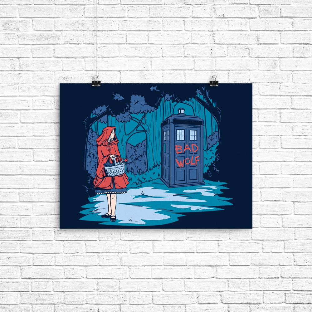 Bad Wolf Poster - Adult & Kids T-Shirts, Sweatshirts & Hoodies apparel design preview 1