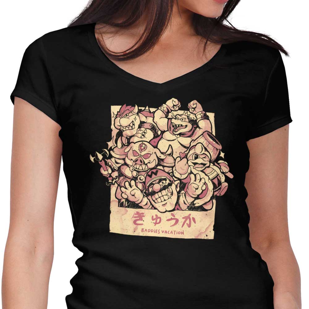 Baddies Vacation Women's V-Neck - Adult & Kids T-Shirts, Sweatshirts & Hoodies apparel design preview 1