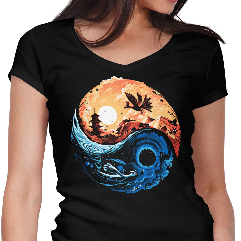 Balancing the Sea and Sky Women's V-Neck - Adult & Kids T-Shirts, Sweatshirts & Hoodies apparel design preview 1