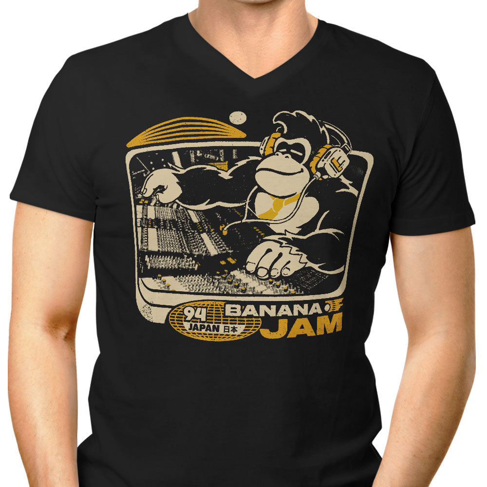 Banana Jam Men's V-Neck - Adult & Kids T-Shirts, Sweatshirts & Hoodies apparel design preview 1