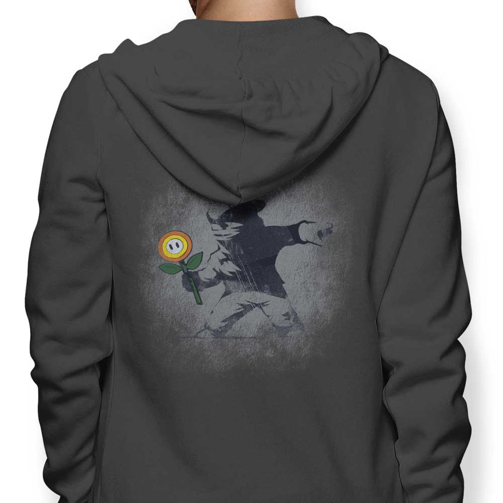 Banksy Flower - Adult & Kids T-Shirts, Sweatshirts & Hoodies apparel design preview 1