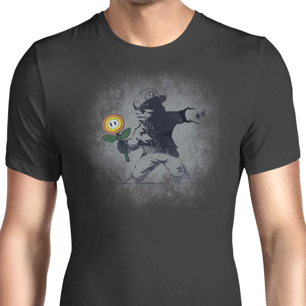 Banksy Flower Men's Apparel - Adult & Kids T-Shirts, Sweatshirts & Hoodies apparel design preview 1