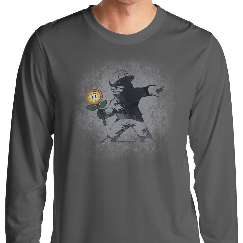 Banksy Flower - Adult & Kids T-Shirts, Sweatshirts & Hoodies apparel design preview 1