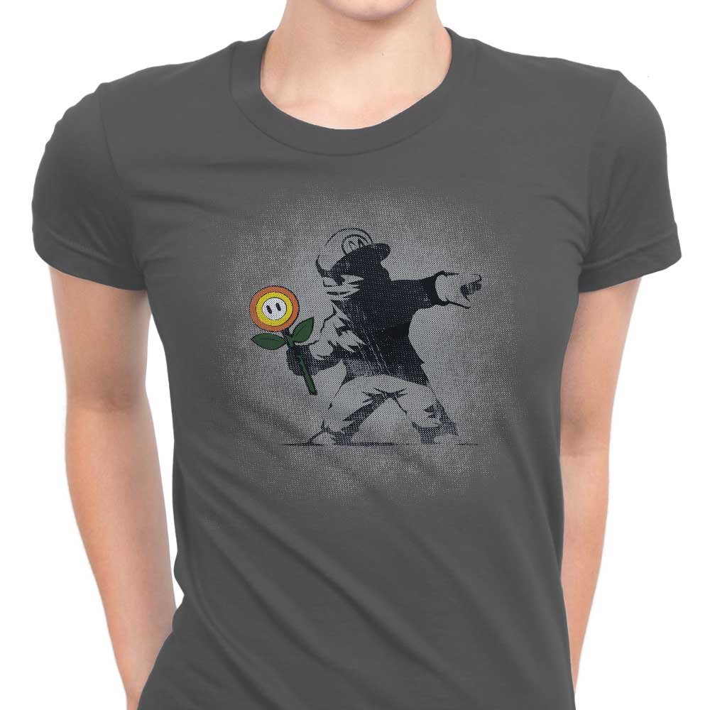 Banksy Flower Women's Apparel - Adult & Kids T-Shirts, Sweatshirts & Hoodies apparel design preview 1