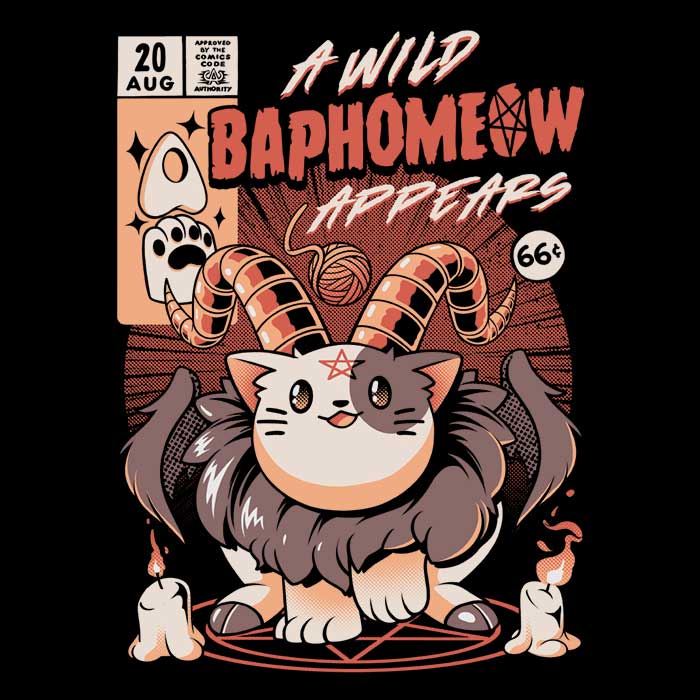 Baphomeow Men's Apparel - Adult & Kids T-Shirts, Sweatshirts & Hoodies apparel design preview 2