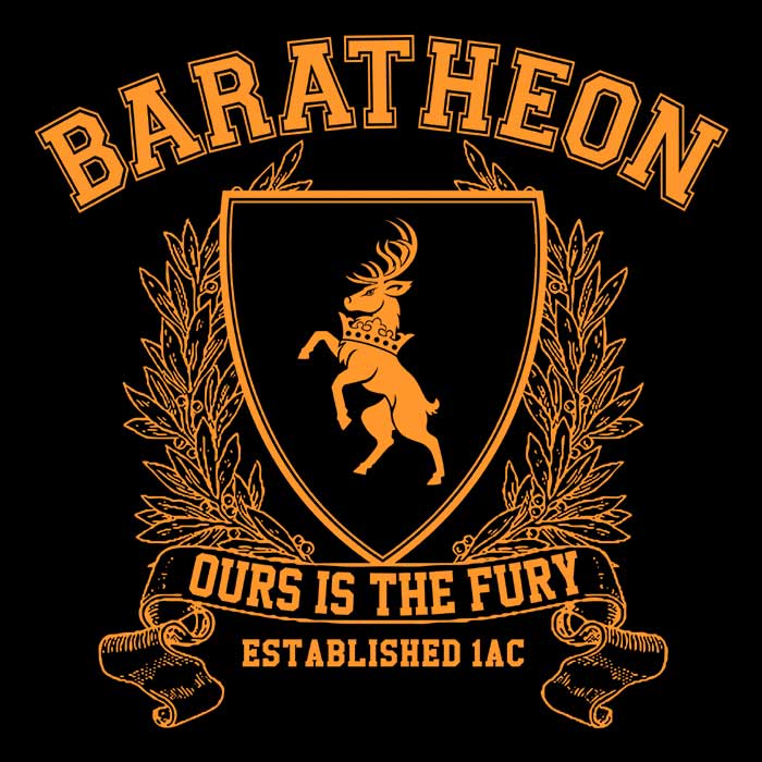 Baratheon University Men's Apparel - Adult & Kids T-Shirts, Sweatshirts & Hoodies apparel design preview 2