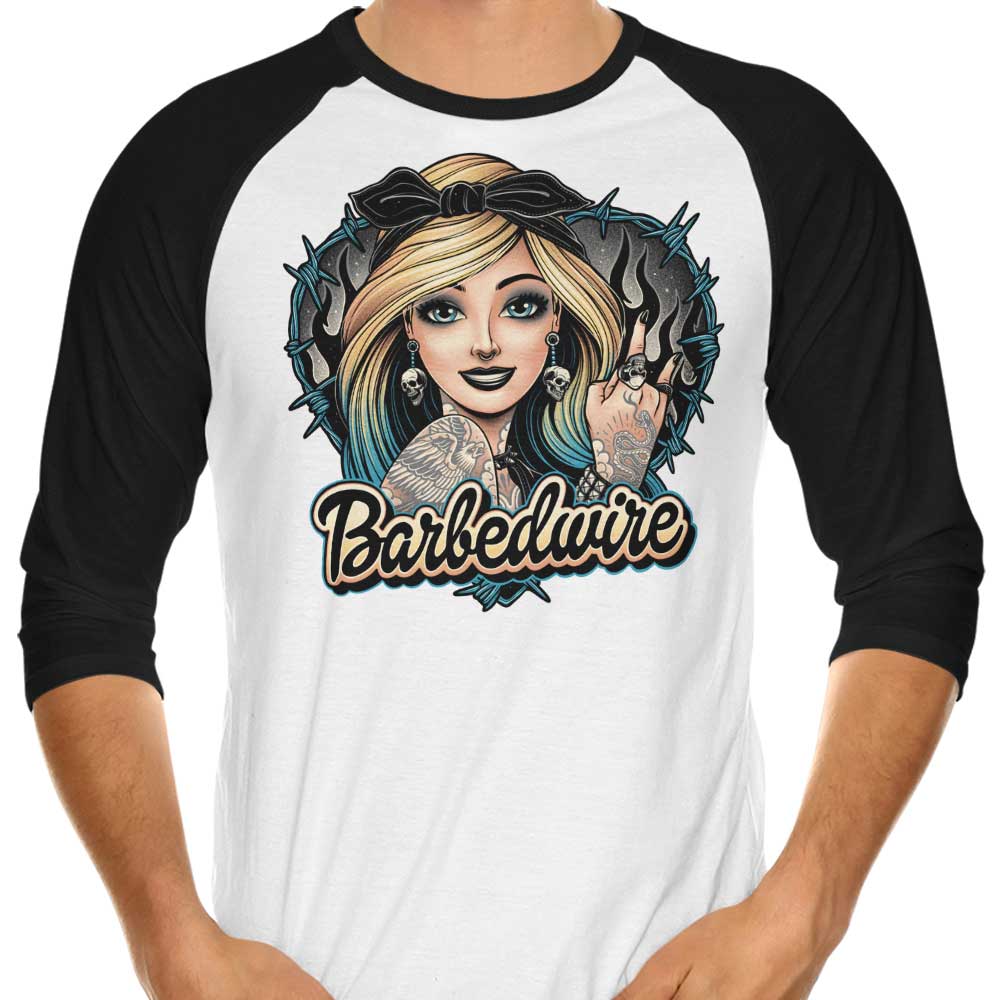 Barbedwire 3/4 Sleeve Raglan - Adult & Kids T-Shirts, Sweatshirts & Hoodies apparel design preview 1