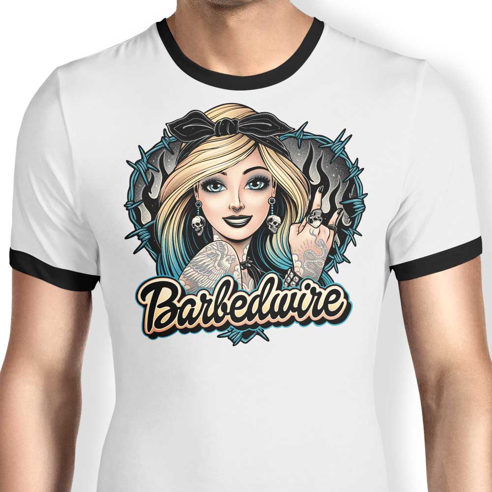 Barbedwire Ringer - Adult & Kids T-Shirts, Sweatshirts & Hoodies apparel design preview 1