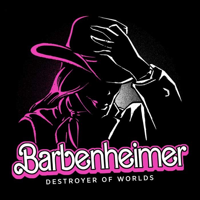 Barbenheimer Men's Apparel - Adult & Kids T-Shirts, Sweatshirts & Hoodies apparel design preview 2