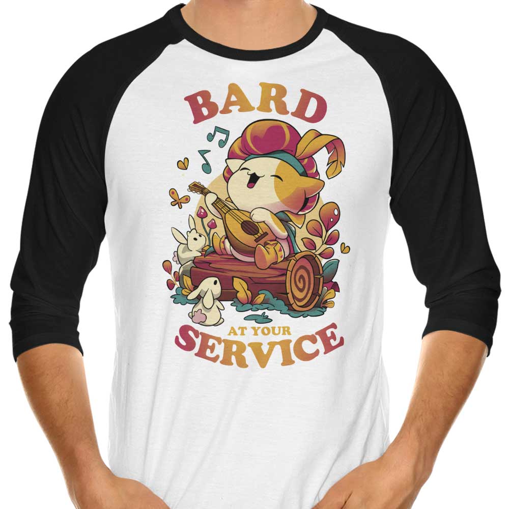 Bard at Your Service 3/4 Sleeve Raglan - Adult & Kids T-Shirts, Sweatshirts & Hoodies apparel design preview 1