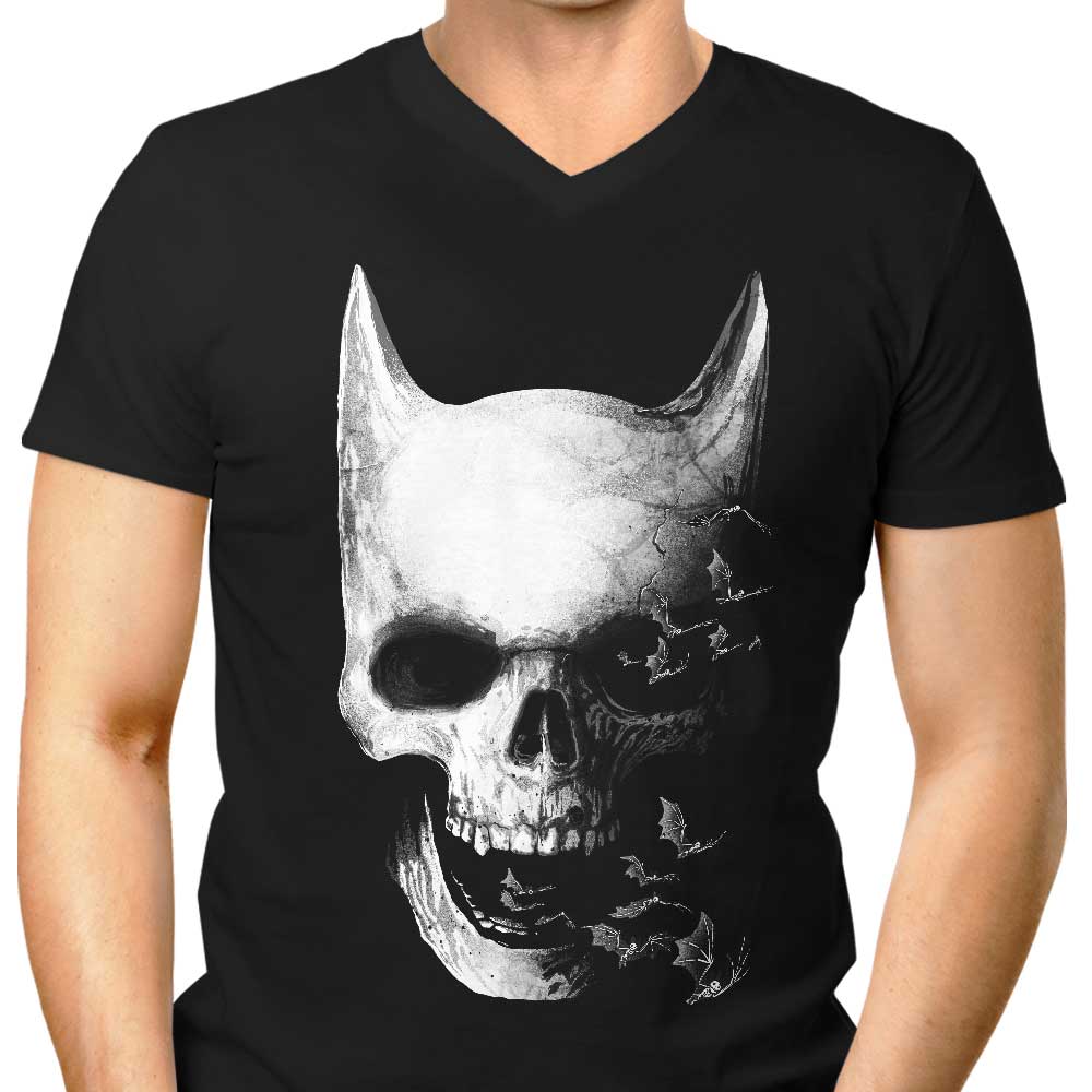 Bat Skull Men's V-Neck - Adult & Kids T-Shirts, Sweatshirts & Hoodies apparel design preview 1