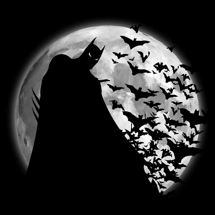 Bats Under the Moon Men's Apparel - Adult & Kids T-Shirts, Sweatshirts & Hoodies apparel design preview 2