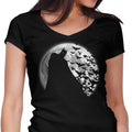 Bats Under the Moon Women's V-Neck - Adult & Kids T-Shirts, Sweatshirts & Hoodies apparel design preview 1