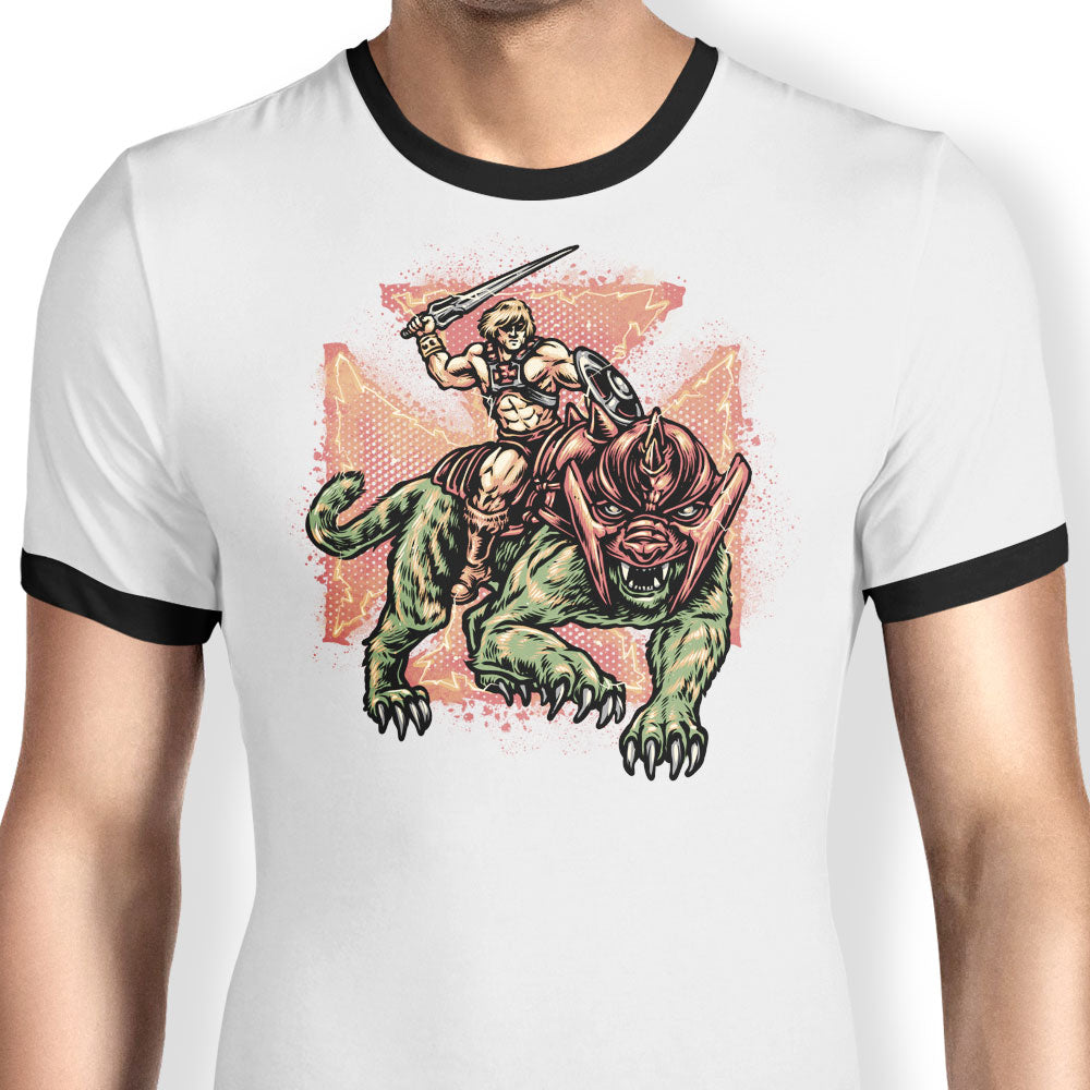 Battle Companion Ringer - Adult & Kids T-Shirts, Sweatshirts & Hoodies apparel design preview 1
