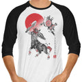 Battle in Death Mountain 3/4 Sleeve Raglan - Adult & Kids T-Shirts, Sweatshirts & Hoodies apparel design preview 1