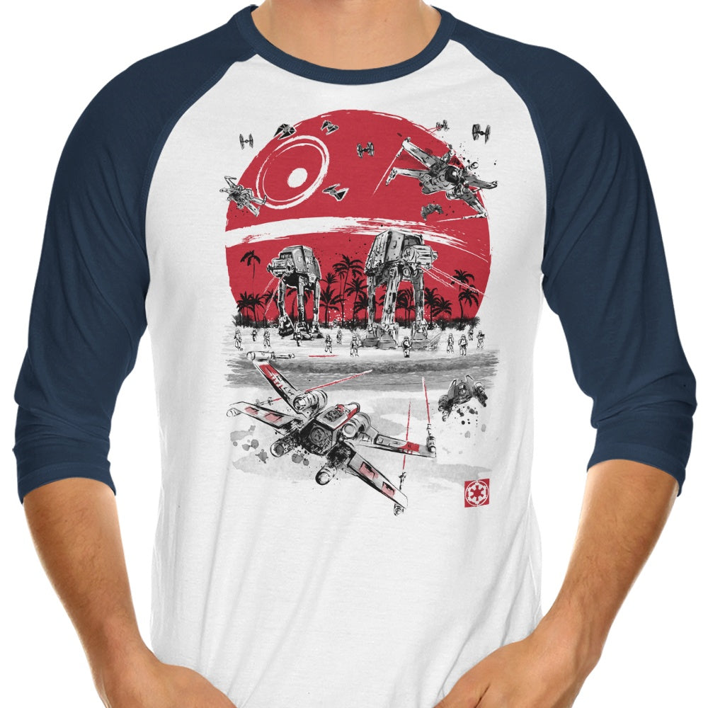 Battle on the Beach 3/4 Sleeve Raglan - Adult & Kids T-Shirts, Sweatshirts & Hoodies apparel design preview 1