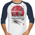 Battle on the Beach 3/4 Sleeve Raglan - Adult & Kids T-Shirts, Sweatshirts & Hoodies apparel design preview 1