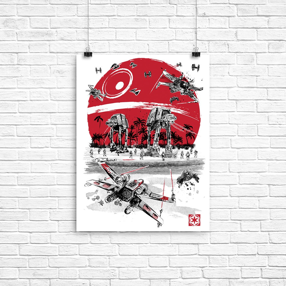 Battle on the Beach Poster - Adult & Kids T-Shirts, Sweatshirts & Hoodies apparel design preview 1