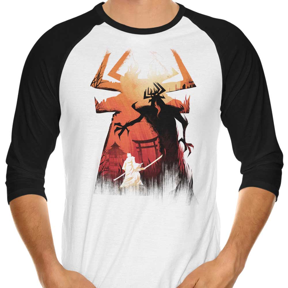 Battle the Darkness 3/4 Sleeve Raglan - Adult & Kids T-Shirts, Sweatshirts & Hoodies apparel design preview 1