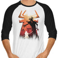 Battle the Darkness 3/4 Sleeve Raglan - Adult & Kids T-Shirts, Sweatshirts & Hoodies apparel design preview 1