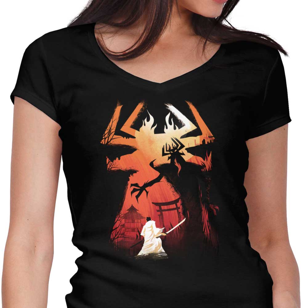 Battle the Darkness Women's V-Neck - Adult & Kids T-Shirts, Sweatshirts & Hoodies apparel design preview 1