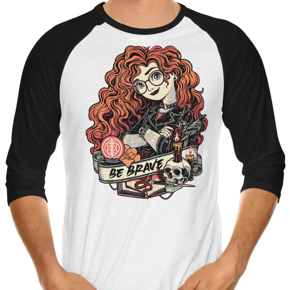 Be Brave 3/4 Sleeve Raglan - Adult & Kids T-Shirts, Sweatshirts & Hoodies apparel design preview 1