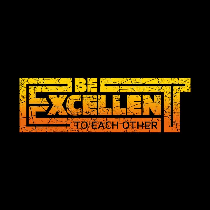 Be Excellent Typography Men's Apparel - Adult & Kids T-Shirts, Sweatshirts & Hoodies apparel design preview 2