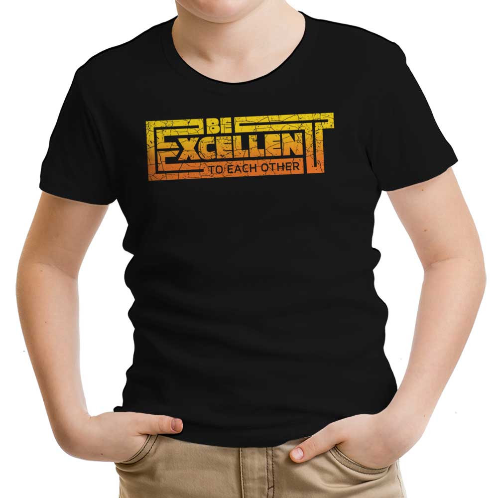 Be Excellent Typography Youth Apparel - Adult & Kids T-Shirts, Sweatshirts & Hoodies apparel design preview 1