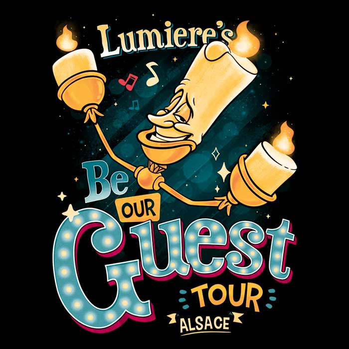 Be Our Guest Tour Men's Apparel - Adult & Kids T-Shirts, Sweatshirts & Hoodies apparel design preview 2