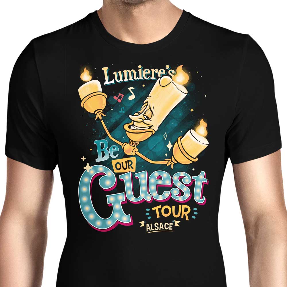 Be Our Guest Tour Men's Apparel - Adult & Kids T-Shirts, Sweatshirts & Hoodies apparel design preview 1