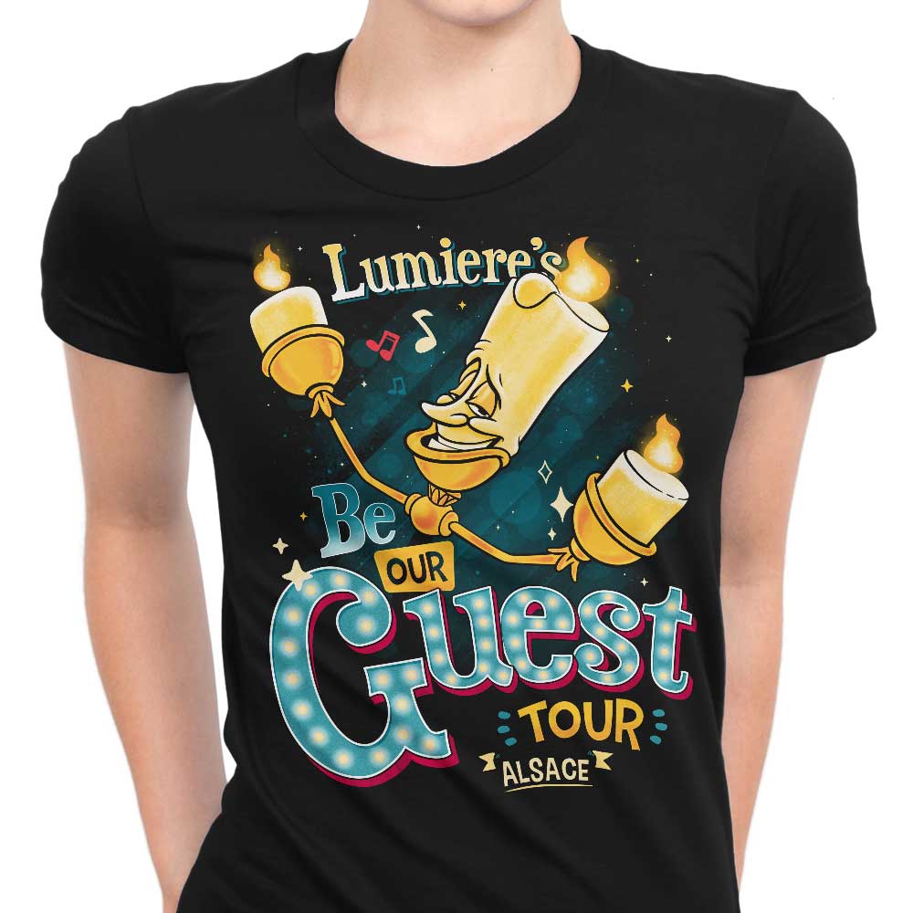 Be Our Guest Tour Women's Apparel - Adult & Kids T-Shirts, Sweatshirts & Hoodies apparel design preview 1