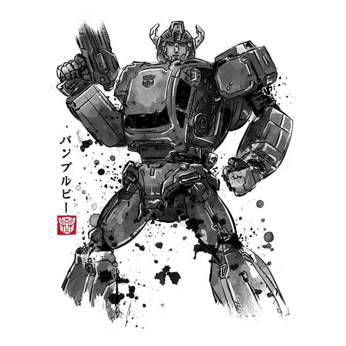 Bee Sumi-e Coasters - Adult & Kids T-Shirts, Sweatshirts & Hoodies apparel design preview 1