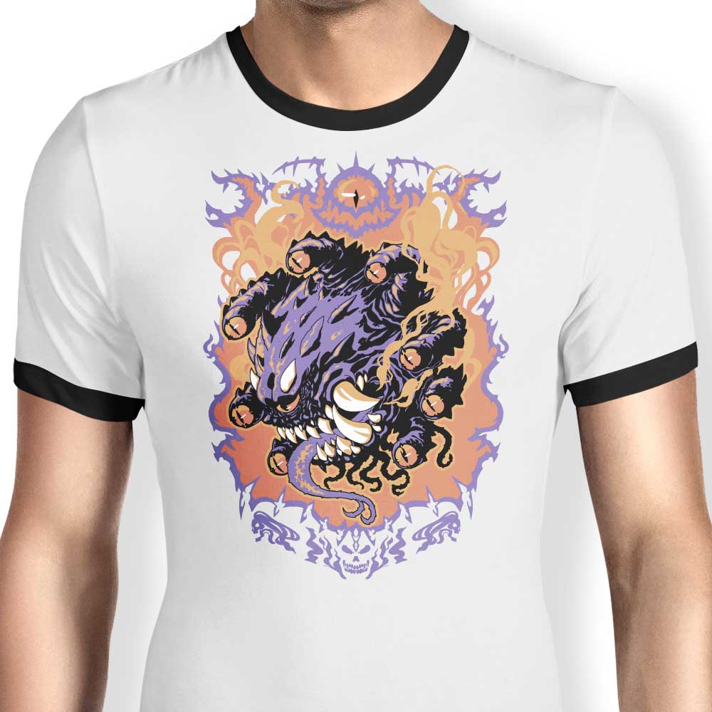 Beholder Attack Ringer - Adult & Kids T-Shirts, Sweatshirts & Hoodies apparel design preview 1