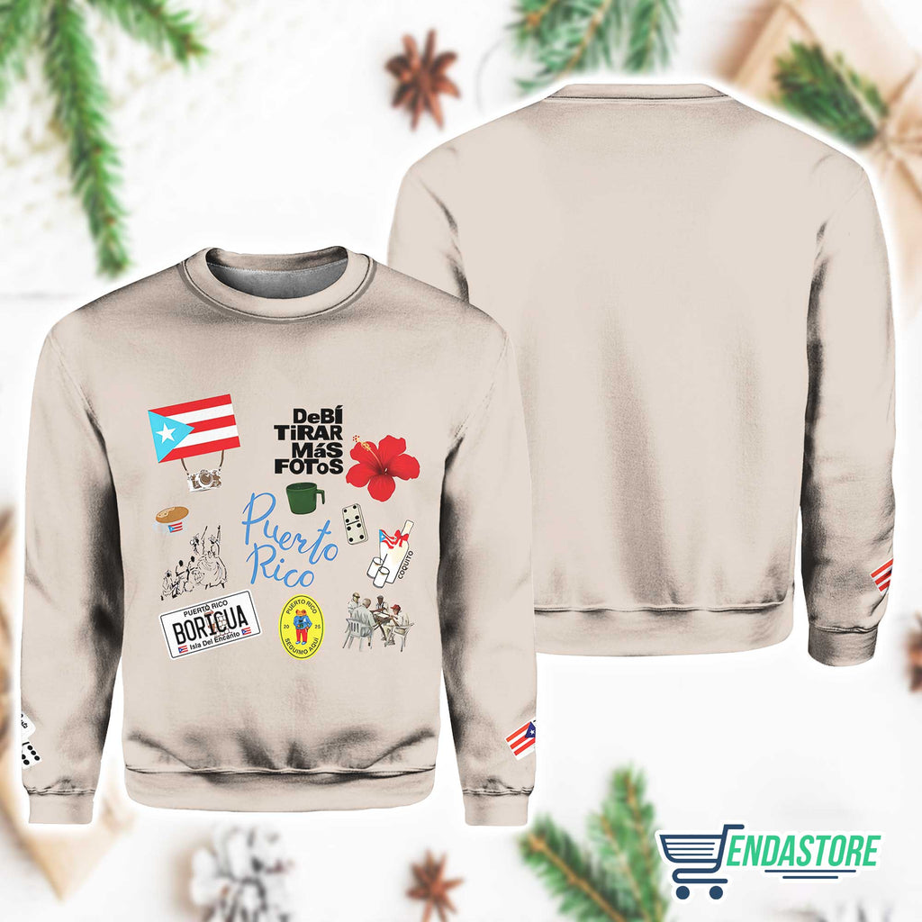 Beige-Bad Bunny Dtmf Puerto Rico Printed Sweatshirt product image 2