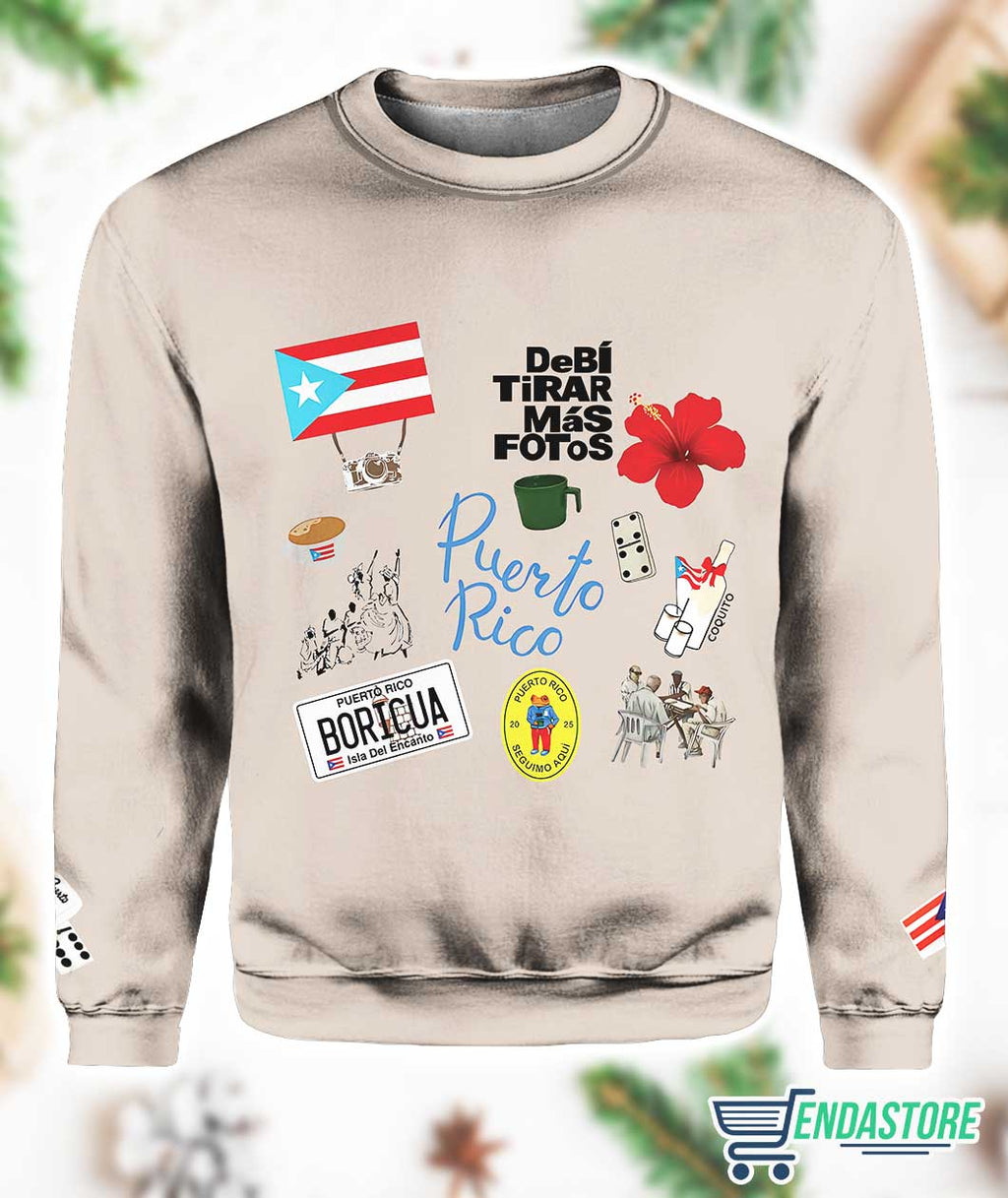 Beige-Bad Bunny Dtmf Puerto Rico Printed Sweatshirt product image 3